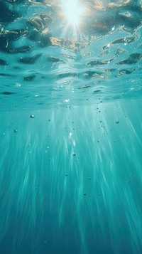  Underwater refraction swimming outdoors nature. AI generated Image by rawpixel.