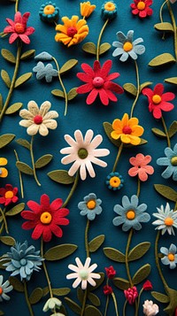 Wallpaper of felt wildflowers art backgrounds embroidery.