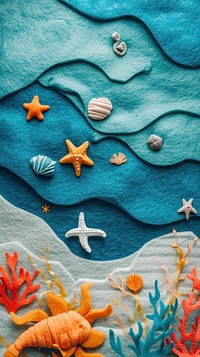Wallpaper of felt sea backgrounds pattern craft.