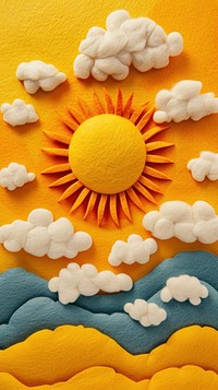 Wallpaper of felt sunrise art backgrounds pattern.