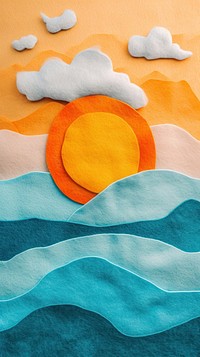 Wallpaper of felt sunrise backgrounds pattern textile.