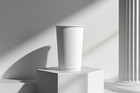 Paper cup  column architecture white.