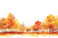 Autumn scenery border landscape painting nature.
