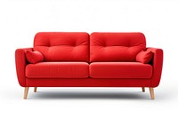 Sofa furniture armchair red.