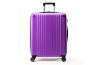 A purple luggage suitcase white background architecture.