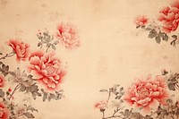 Vintage peony flower paper backgrounds pattern texture.
