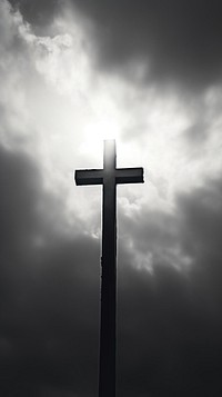 Jesus cross monochrome outdoors symbol.