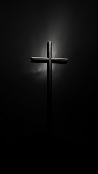 Jesus cross monochrome symbol light.
