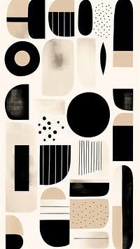 Black and white wallpaper pattern collage art.