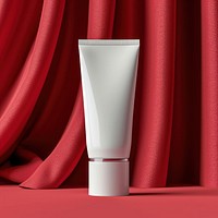 Cream skinecare packaging  red cosmetics glamour.