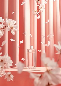 Parfume glasses bottle  celebration curtain petal.