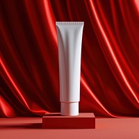 Tube skincare  curtain white vase.