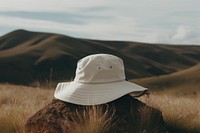 Bucket hat  landscape mountain outdoors.