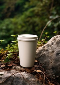 Paper coffee cup  land mug refreshment.