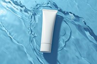 Tube packaging  toothpaste cosmetics swimming.