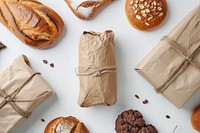 Bakery packaging  bread food celebration.