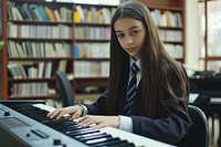 Play keyboard music musician student.