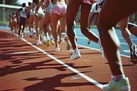 Relay race footwear running athlete.