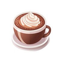 Hot chocolate dessert coffee drink.