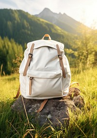 Backpack bag  landscape adventure mountain.