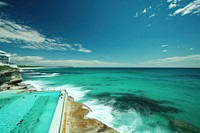 Icebergs pool in australia outdoors horizon nature.