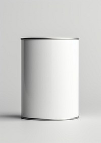 Tin can  cylinder white white background.