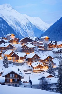 Winter scenery architecture mountain outdoors.