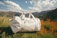 Duffle bag  landscape mountain handbag.