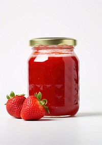 Strawberry jam jar  fruit plant food.