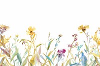 Dry flowers watercolor border backgrounds outdoors pattern.