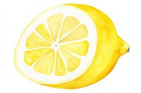 Lemon watercolor border fruit plant food.