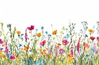 Meadow watercolor border backgrounds grassland outdoors.