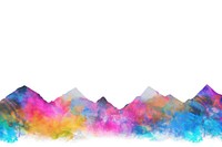 Mountain watercolor border backgrounds outdoors purple.