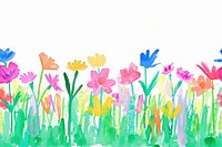Spring watercolor border backgrounds painting outdoors.