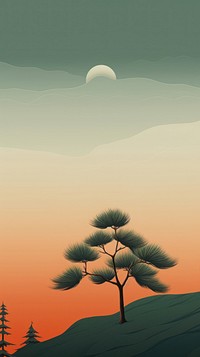 Pine tree wallpaper landscape outdoors nature.