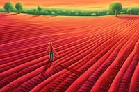 Red field background agriculture backgrounds outdoors.