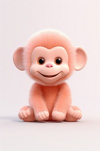 Cute monkey animal mammal plush.