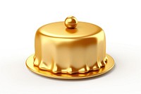 Cake icon gold dessert shiny.