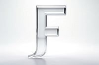 Alphabet F shape text white background letterbox.