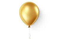 Balloon icon shiny gold white background.