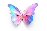 Butterfly simple icon iridescent animal insect petal.