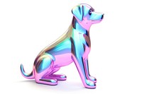 Dog simple icon iridescent animal mammal pet.