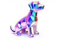 Dog simple icon iridescent mammal animal purple.