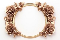 Minimal rose circle frame jewelry flower plant.
