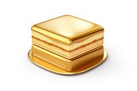 Simple layer cake icon gold jewelry shiny.