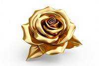 Simple rose icon gold jewelry flower.