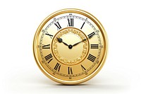 Simple vintag clock icon gold white background accuracy.