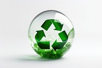 Recycle icon green white background recycling.