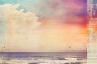 Sea with sunset landscapes backgrounds painting outdoors.