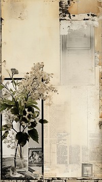 Wallpaper ephemera pale vintage mirror architecture flower plant.